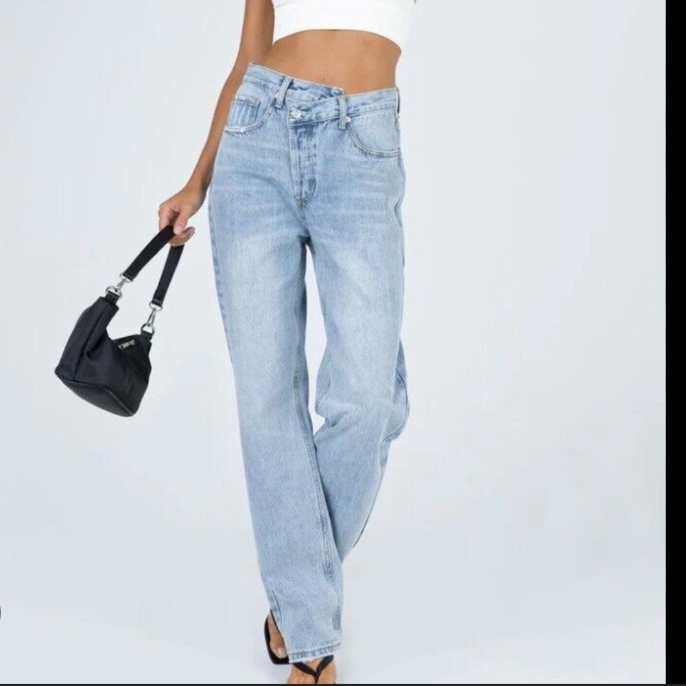Princess Polly Holly Asymmetrical jeans